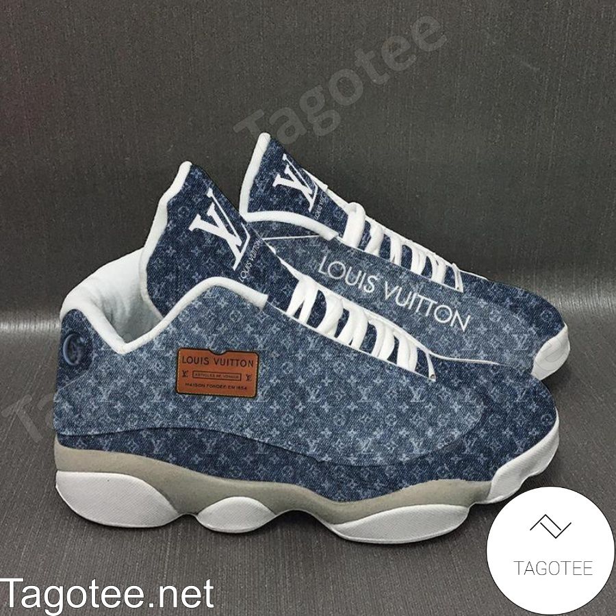 Louis Vuitton Blue Sneaker Hot 2021 Air Jordan 13 Shoes - Tagotee