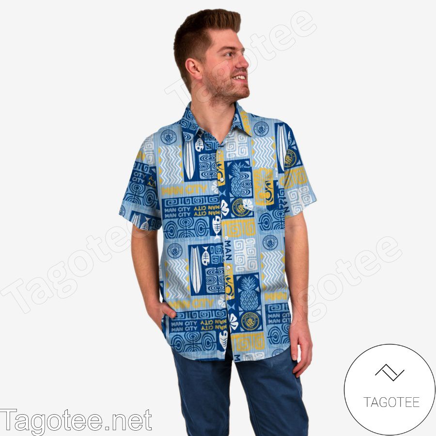 Manchester City FC Tiki Hawaiian Shirt