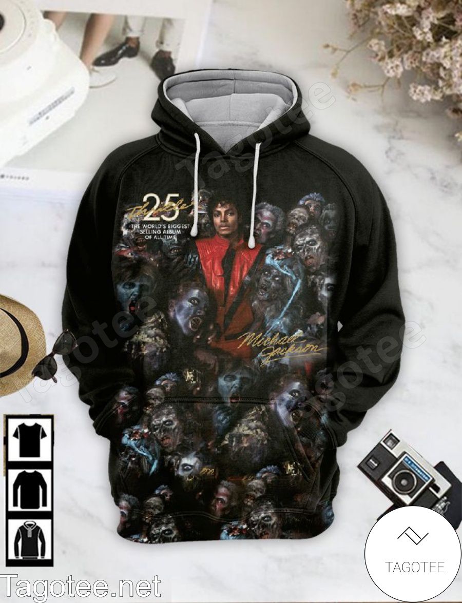 Michael Jackson Thriller 25 The World's Biggest Selling Album Of All Time Black Hoodie