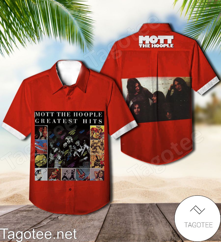 Mott The Hoople Greatest Hits Compilation Album Cover Red Hawaiian Shirt