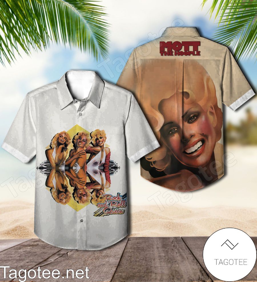Mott The Hoople Rock And Roll Queen Compilation Album Cover Hawaiian Shirt