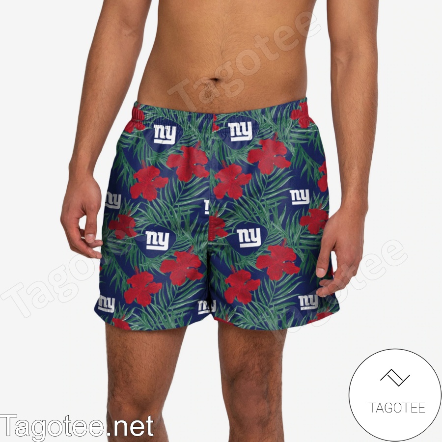 New York Giants Floral Beach Shorts