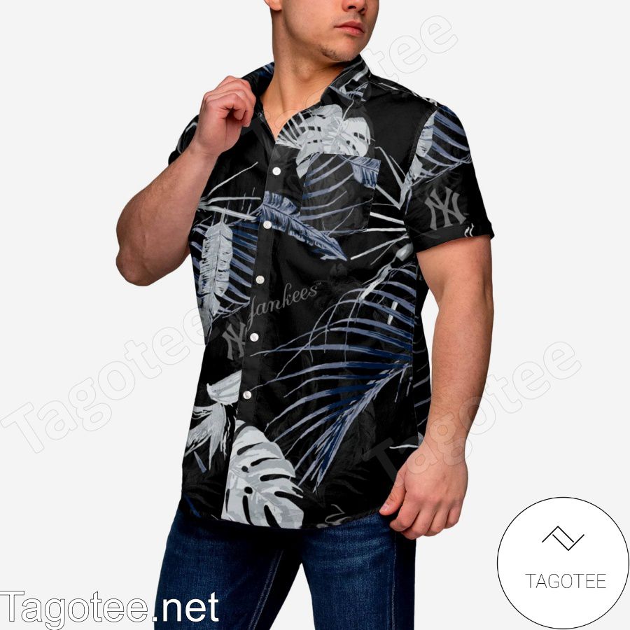 New York Yankees Neon Palm Hawaiian Shirt