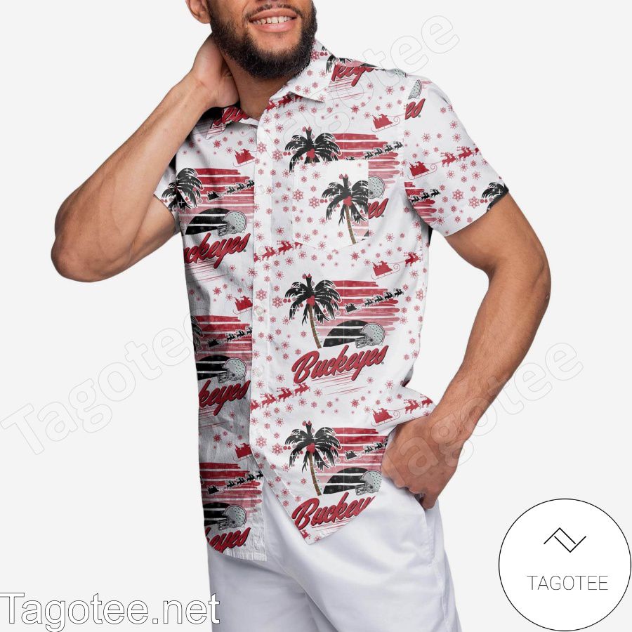 Ohio State Buckeyes Winter Tropical Hawaiian Shirt