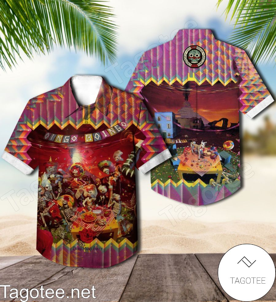 Oingo Boingo Dead Man's Party Album Cover Hawaiian Shirt