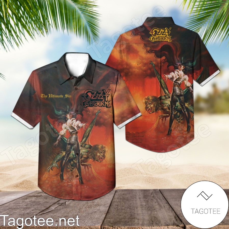 Ozzy Osbourne The Ultimate Sin Album Cover Hawaiian Shirt
