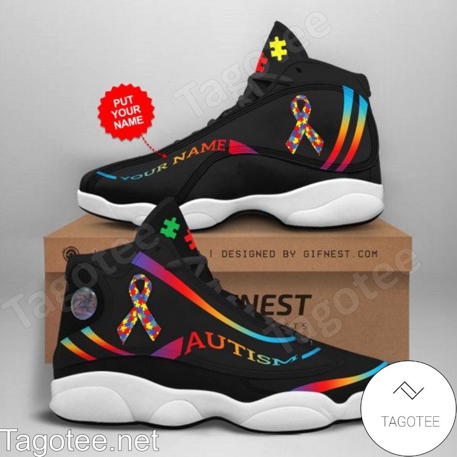 Personalized Autism Awareness Air Jordan 13 Shoes