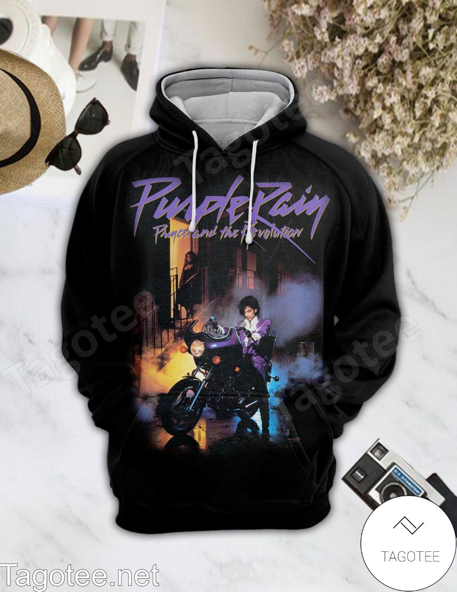Prince Purple Rain Album Cover Black Hoodie