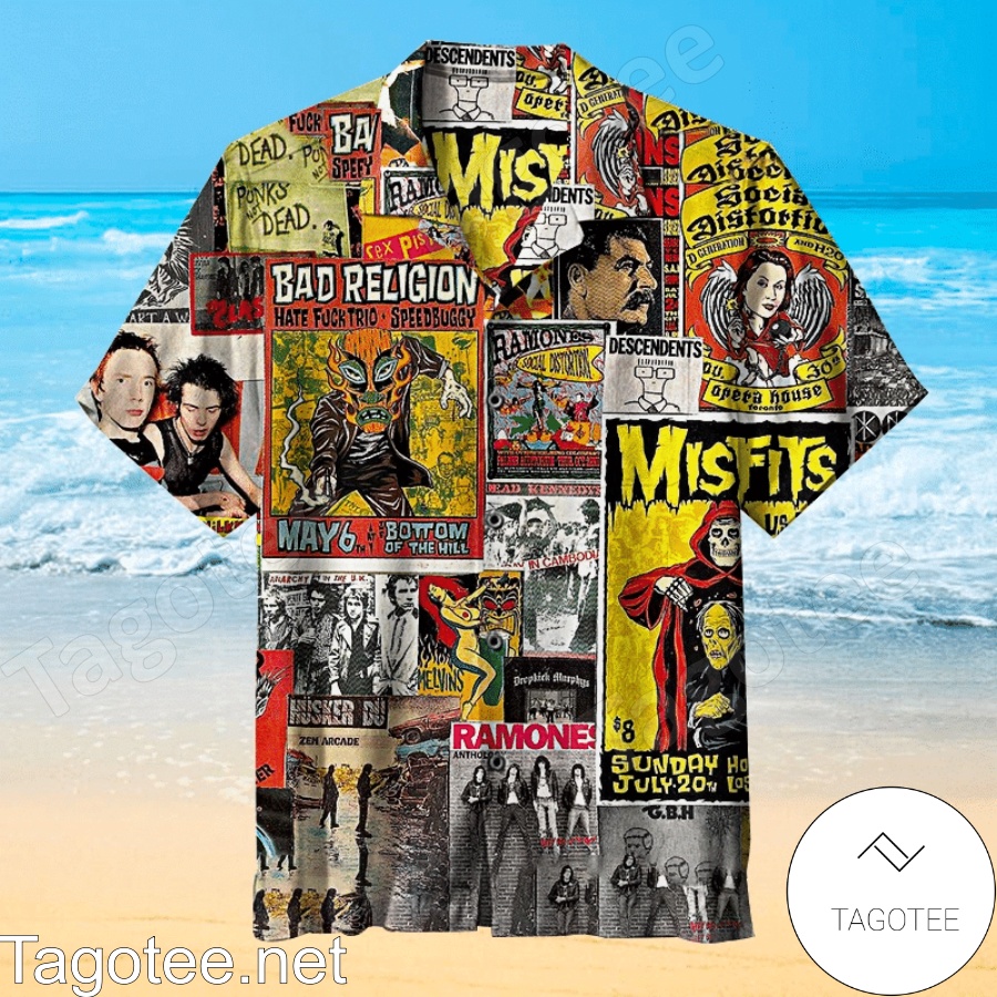 Punk Rock Collage Hawaiian Shirt