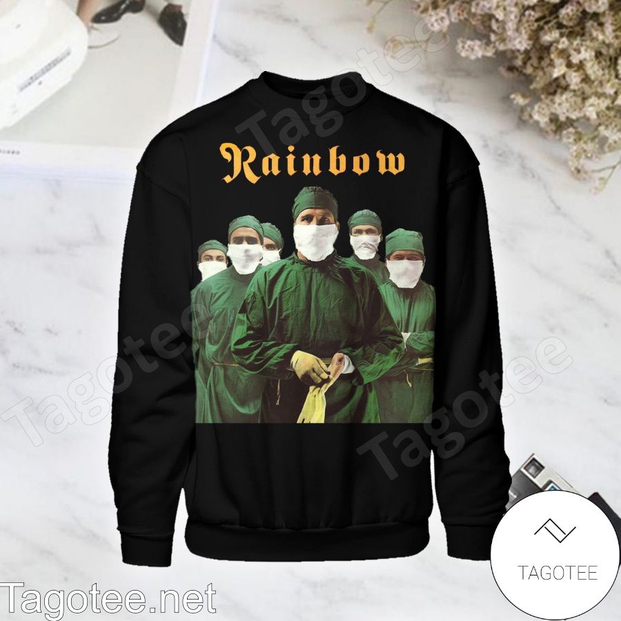 Rainbow Difficult To Cure Album Cover Black Long Sleeve Shirt