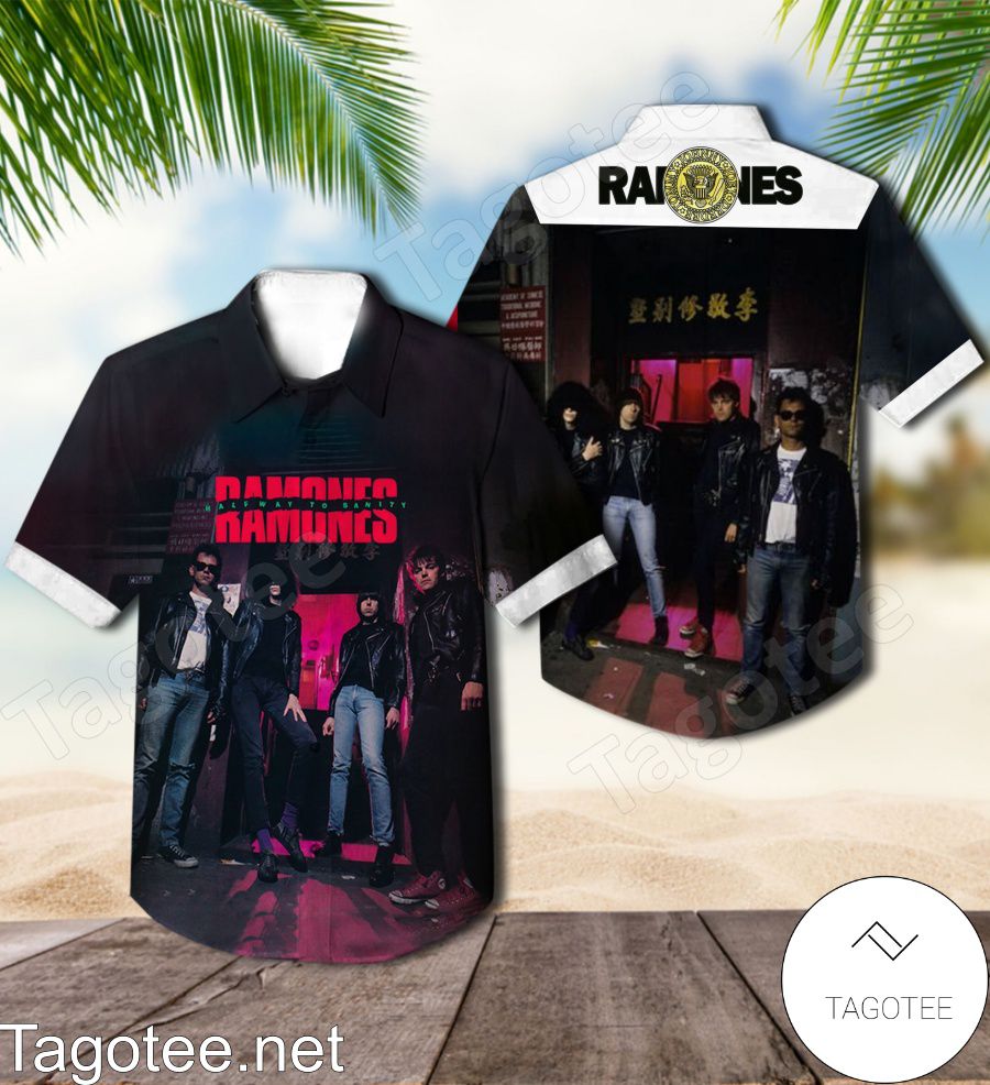 Ramones Halfway To Sanity Album Cover Hawaiian Shirt
