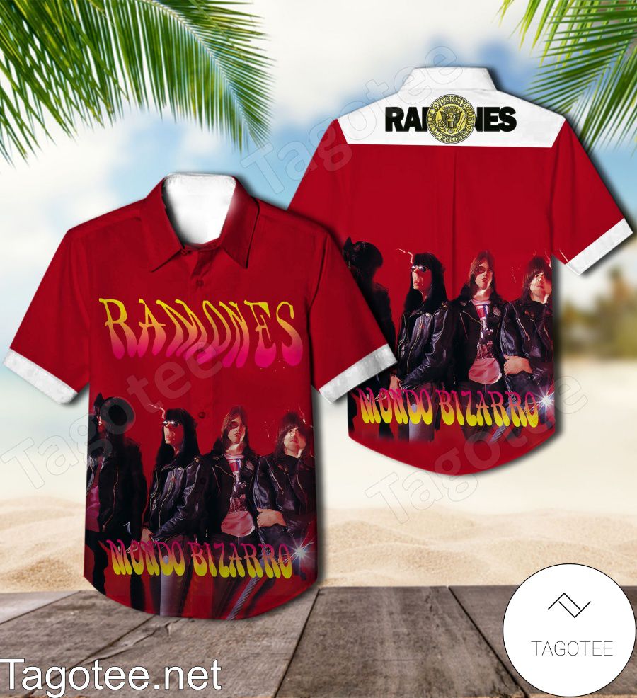 Ramones Mondo Bizarro Album Cover Hawaiian Shirt