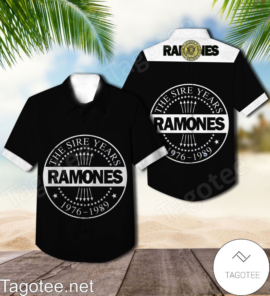Ramones The Sire Years 1976-1989 Album Cover Hawaiian Shirt