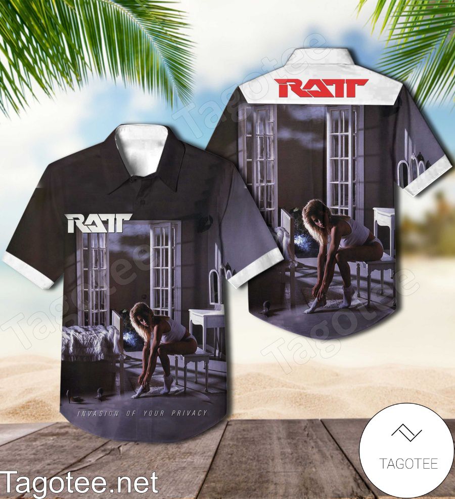 Ratt Invasion Of Your Privacy Album Cover Hawaiian Shirt