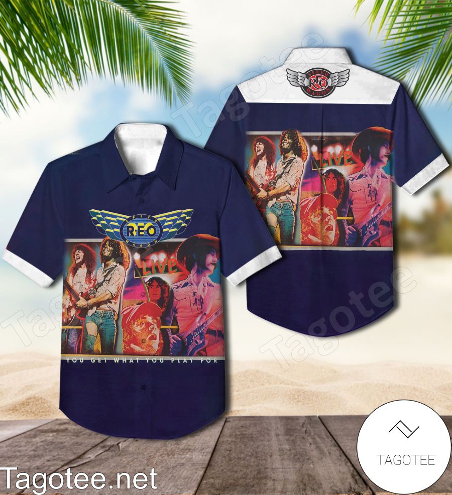Reo Speedwagon Live You Get What You Play For Album Cover Hawaiian Shirt