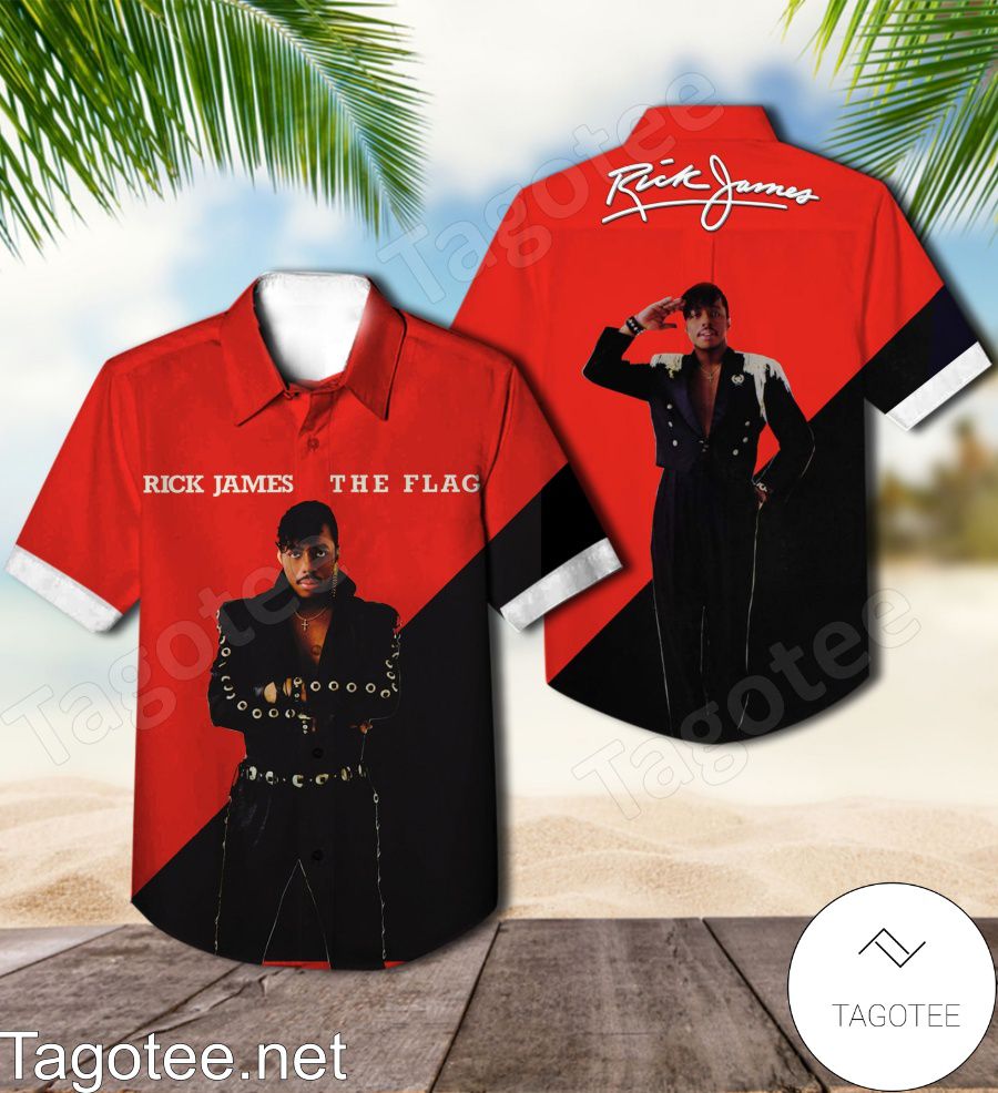 Rick James The Flag Album Cover Red Hawaiian Shirt