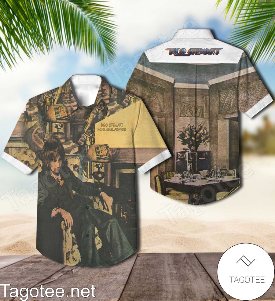 Rod Stewart Never A Dull Moment Album Cover Hawaiian Shirt