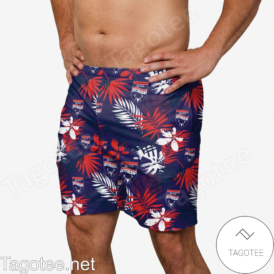 Ross County FC Floral c Beach Shorts