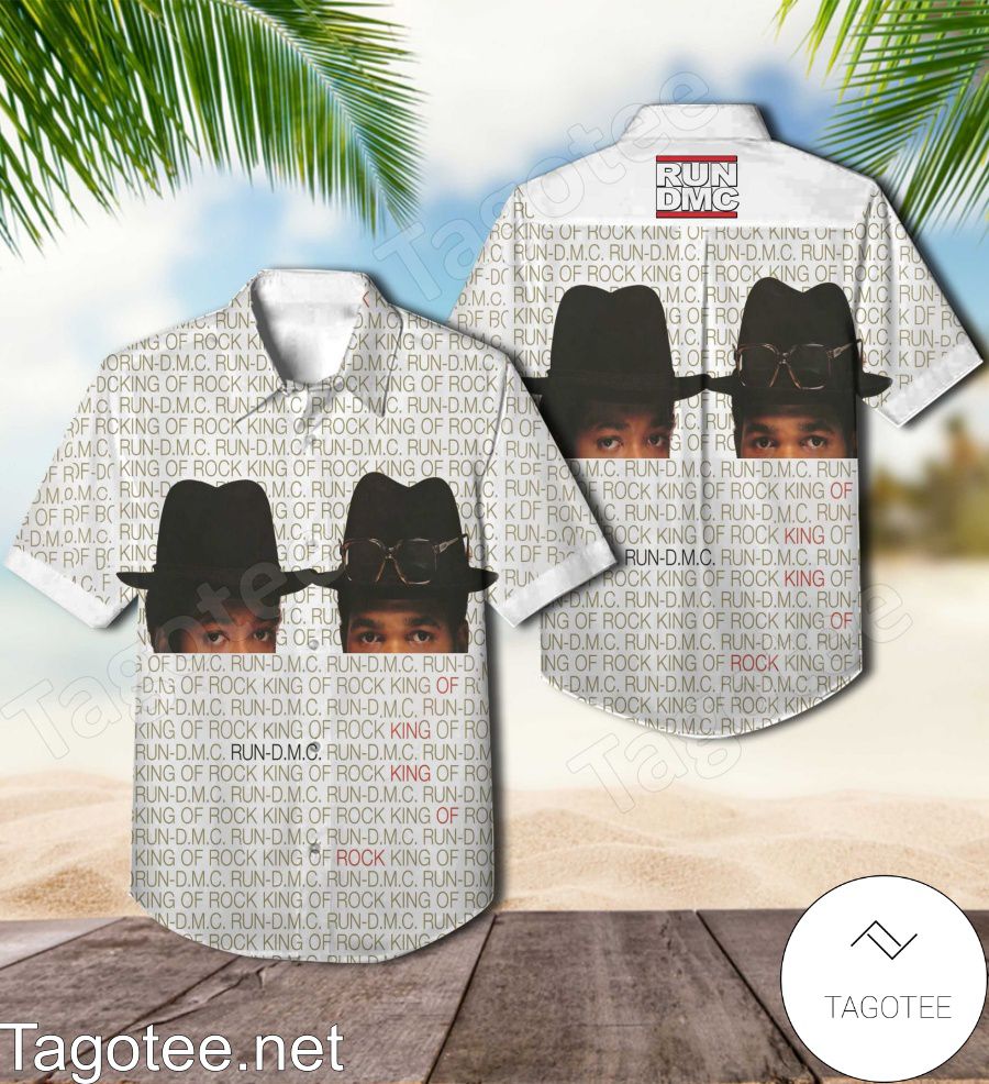 Run Dmc King Of Rock Album Cover Hawaiian Shirt