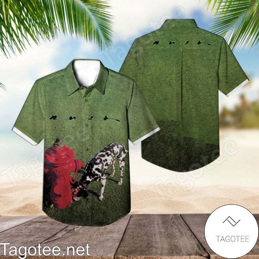 Rush Signals Album Cover Green Hawaiian Shirt