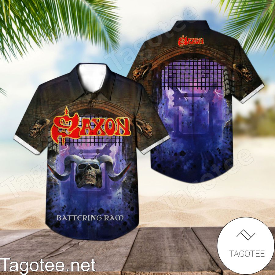 Saxon Battering Ram Album Cover Hawaiian Shirt