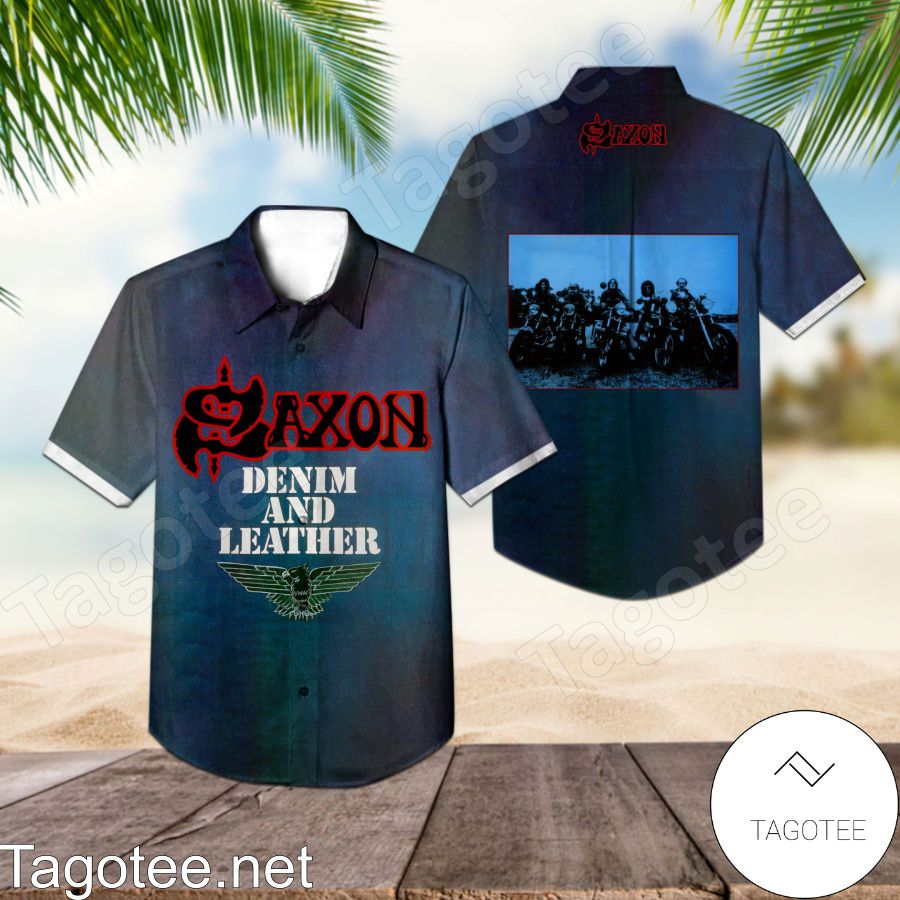Saxon Denim And Leather Album Cover Hawaiian Shirt
