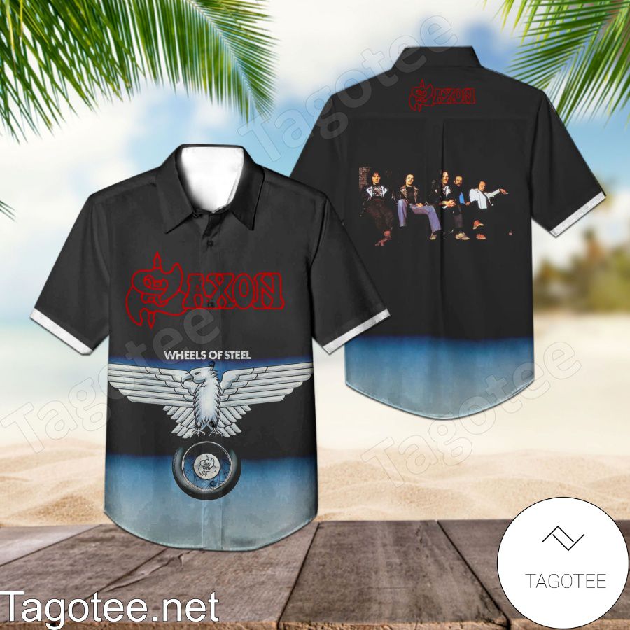 Saxon Wheels Of Steel Album Cover Hawaiian Shirt