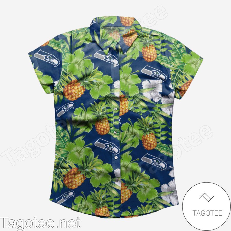 Seattle Seahawks My Fine-Apple Womens Hawaiian Shirt a