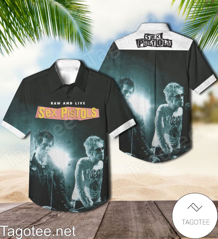 Sex Pistols Raw And Live Album Cover Hawaiian Shirt