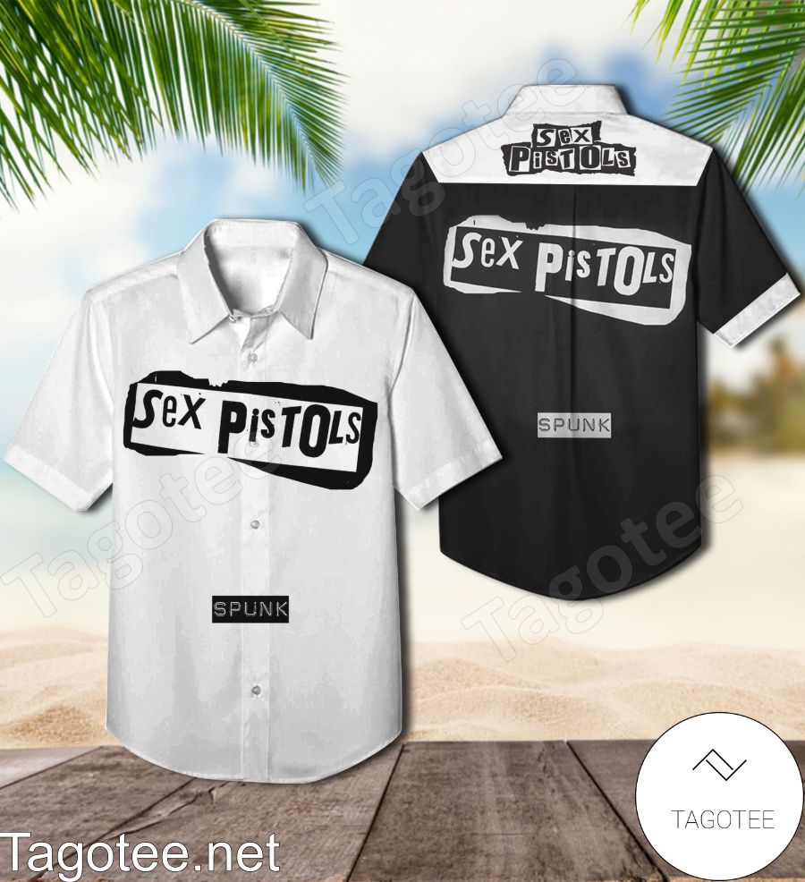 Sex Pistols Spunk Album Cover Mix Black And White Hawaiian Shirt
