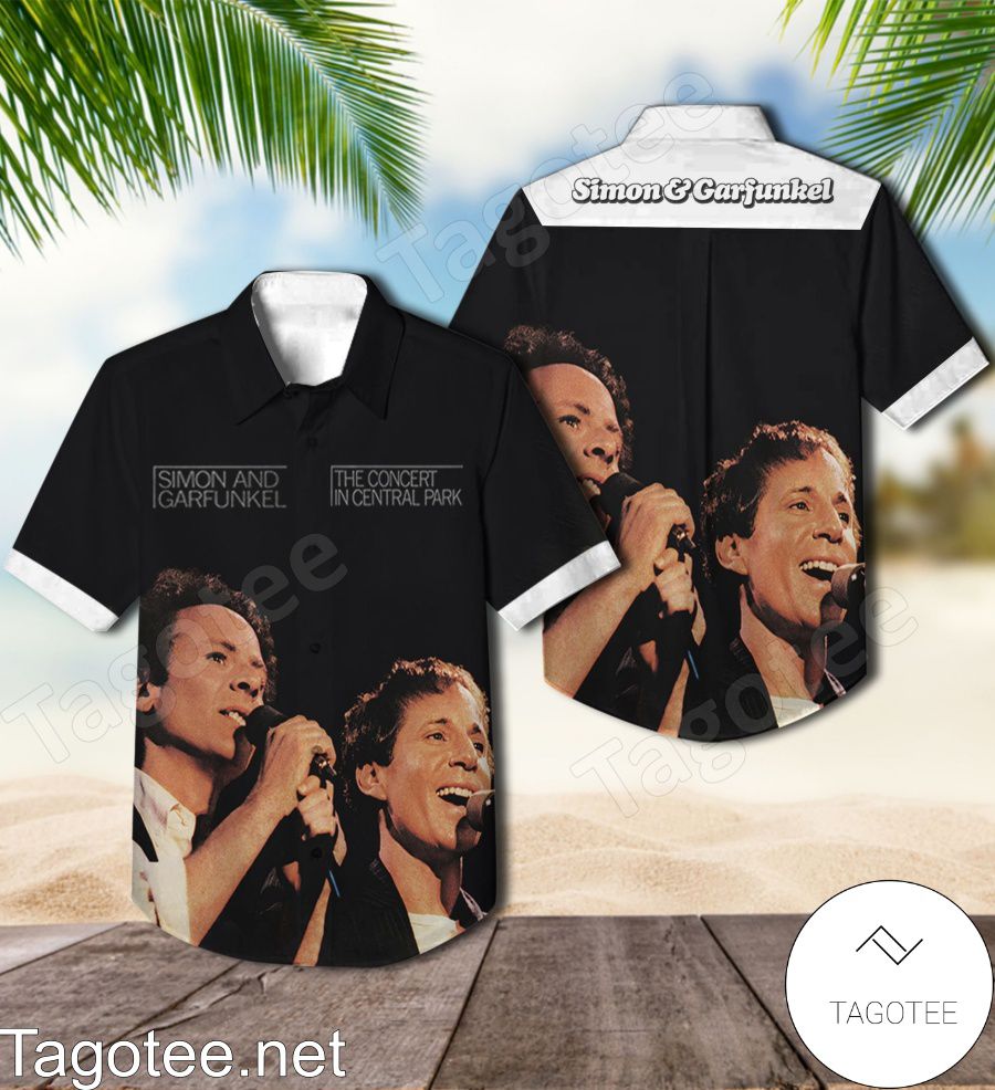 Simon And Garfunkel The Concert In Central Park Album Cover Hawaiian Shirt
