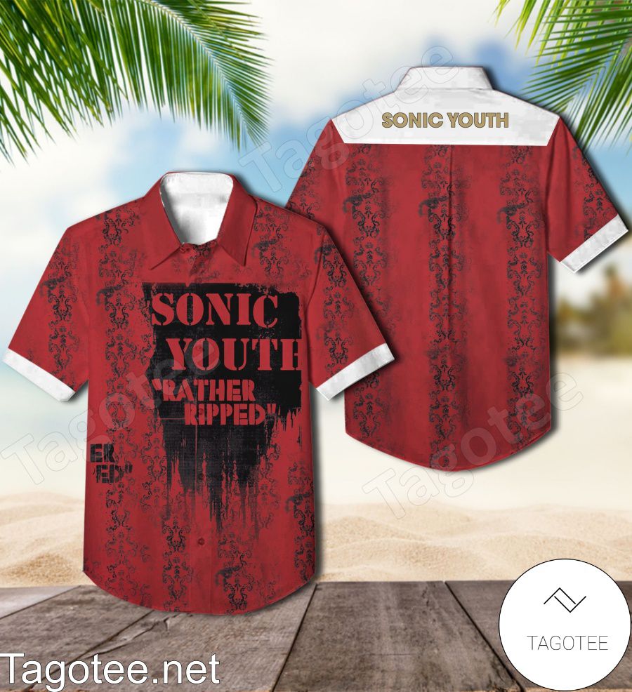 Sonic Youth Rather Ripped Album Cover Hawaiian Shirt