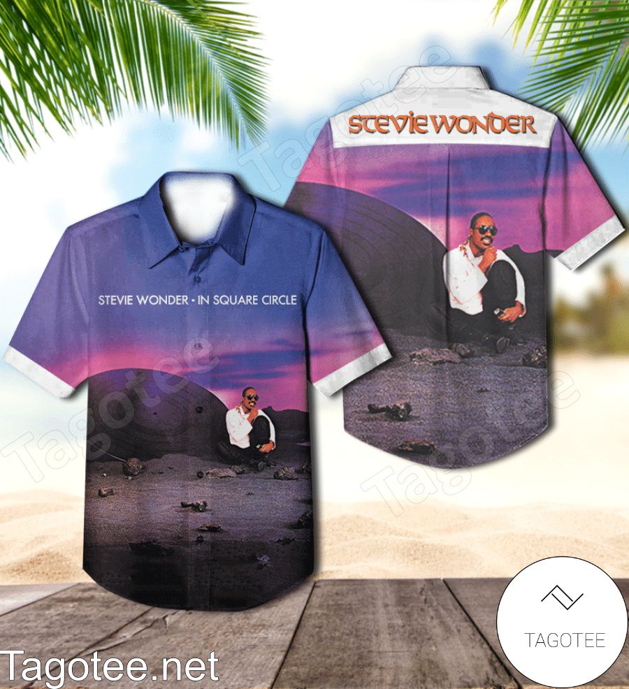 Stevie Wonder In Square Circle Album Cover Hawaiian Shirt
