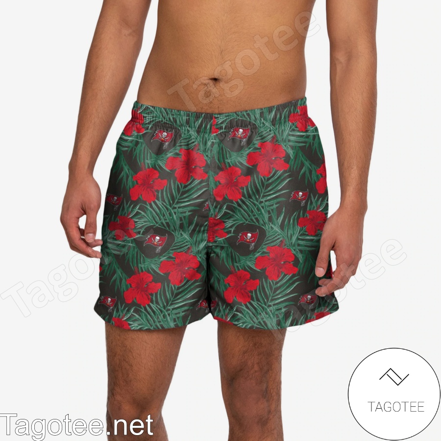 Tampa Bay Buccaneers Floral Beach Shorts