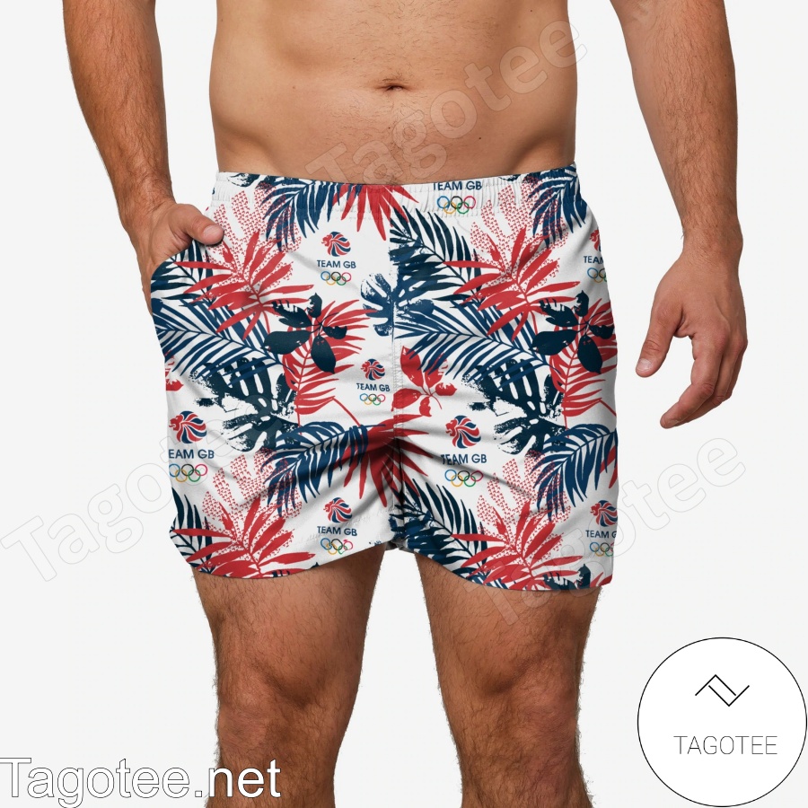 Team GB Floral Beach Shorts