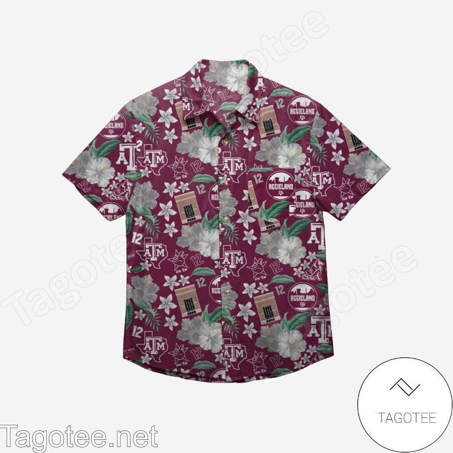 Texas A&M Aggies City Style Hawaiian Shirt a
