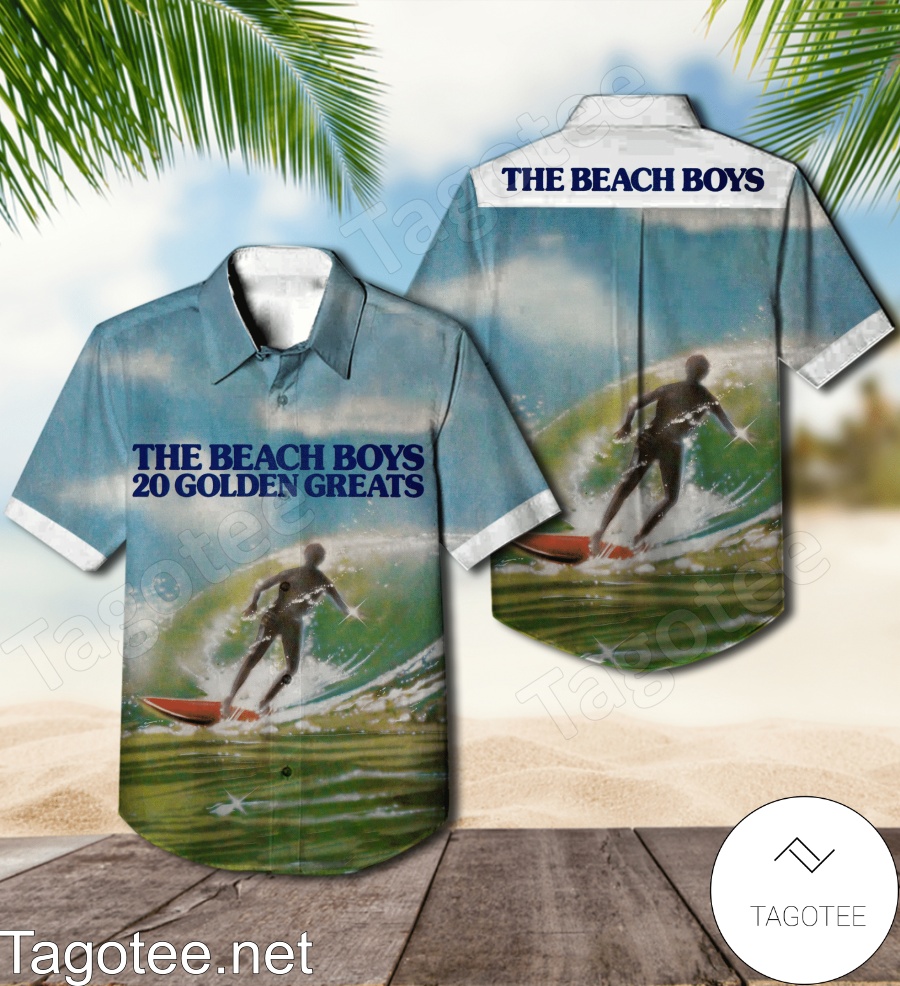 The Beach Boys 20 Golden Greats Album Cover Hawaiian Shirt