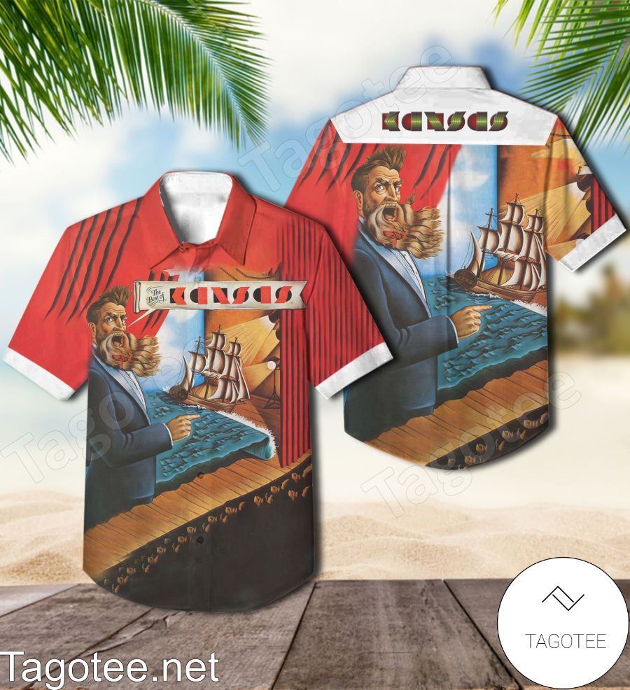 The Best Of Kansas Compilation Album Cover Hawaiian Shirt