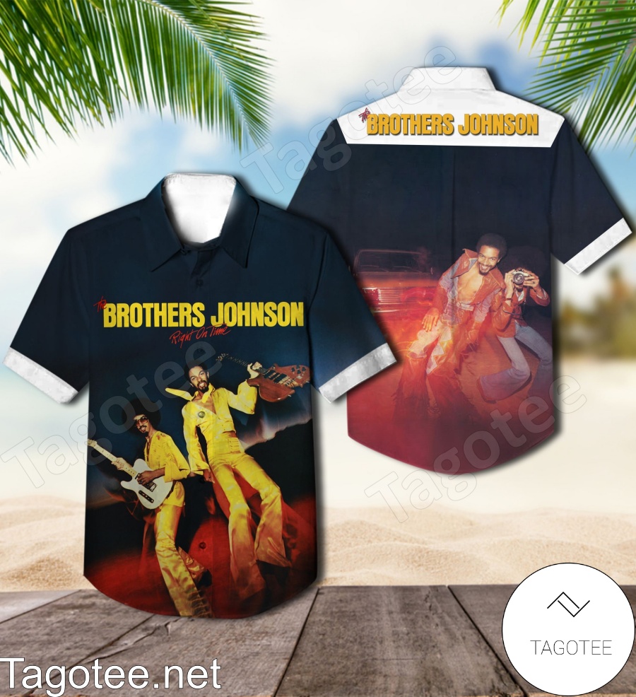The Brothers Johnson Right On Time Album Cover Hawaiian Shirt