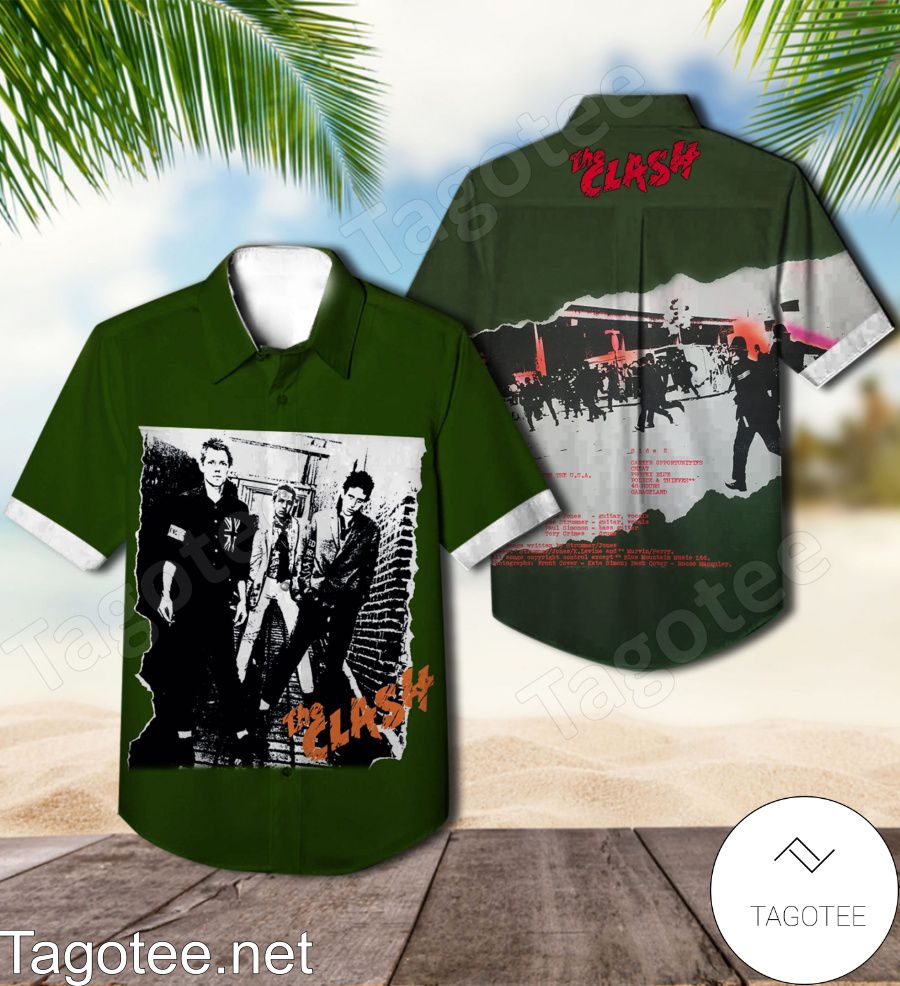 The Clash The Debut Studio Album Cover Green Hawaiian Shirt