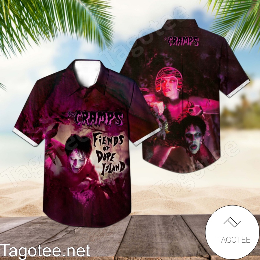 The Cramps Fiends Of  Dope Island Album Cover Hawaiian Shirt