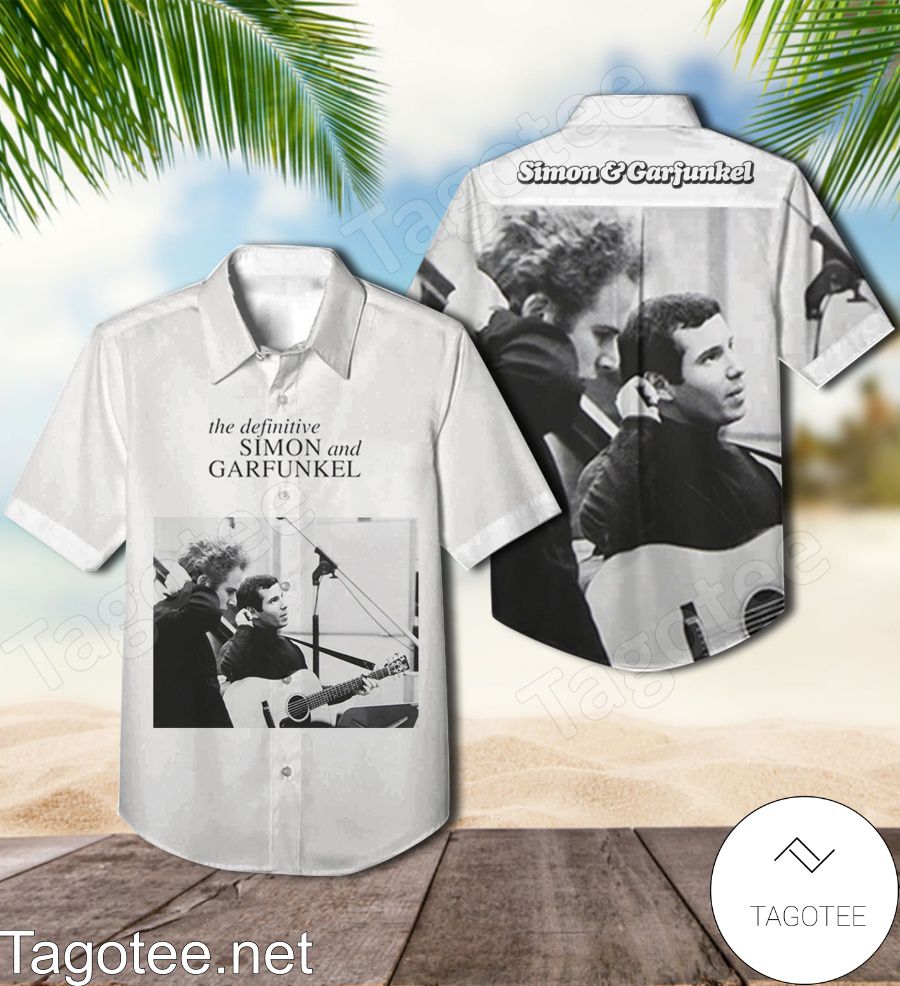 The Definitive Simon And Garfunkel Compilation Album Cover Hawaiian Shirt