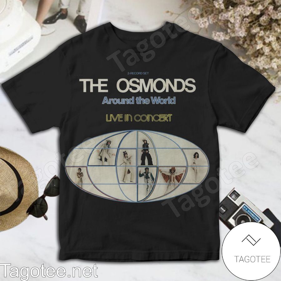 The Osmonds Around The World Live In Concert Album Cover Shirt