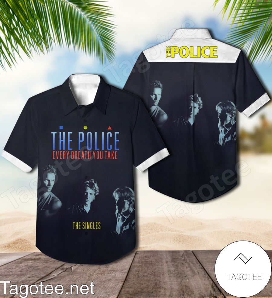 The Police Every Breath You Take The Singles Compilation Album Cover Hawaiian Shirt