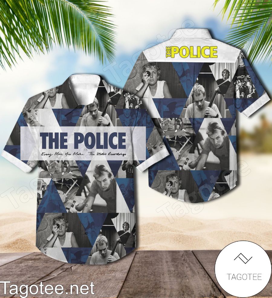 The Police Every Move You Make The Studio Recordings Album Cover Hawaiian Shirt