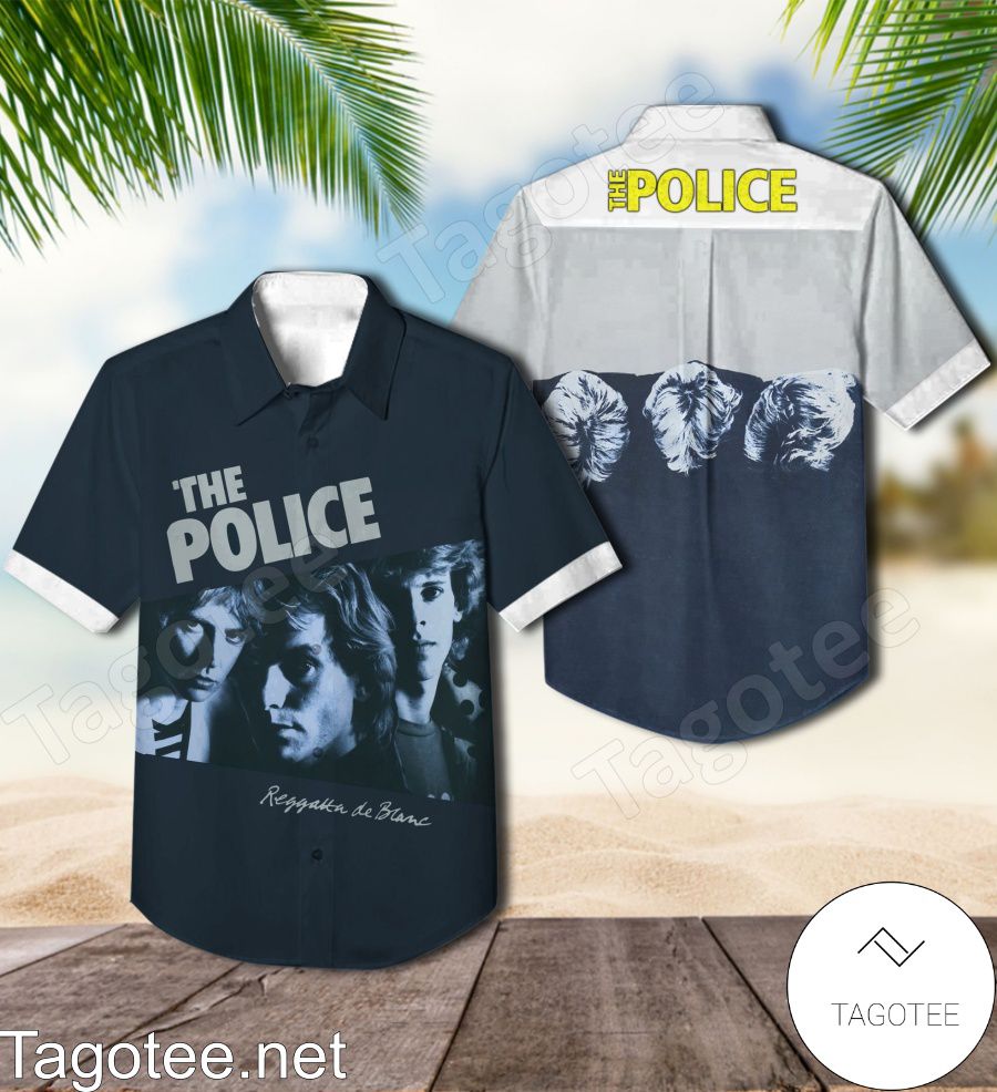 The Police Reggatta De Blanc Album Cover Hawaiian Shirt