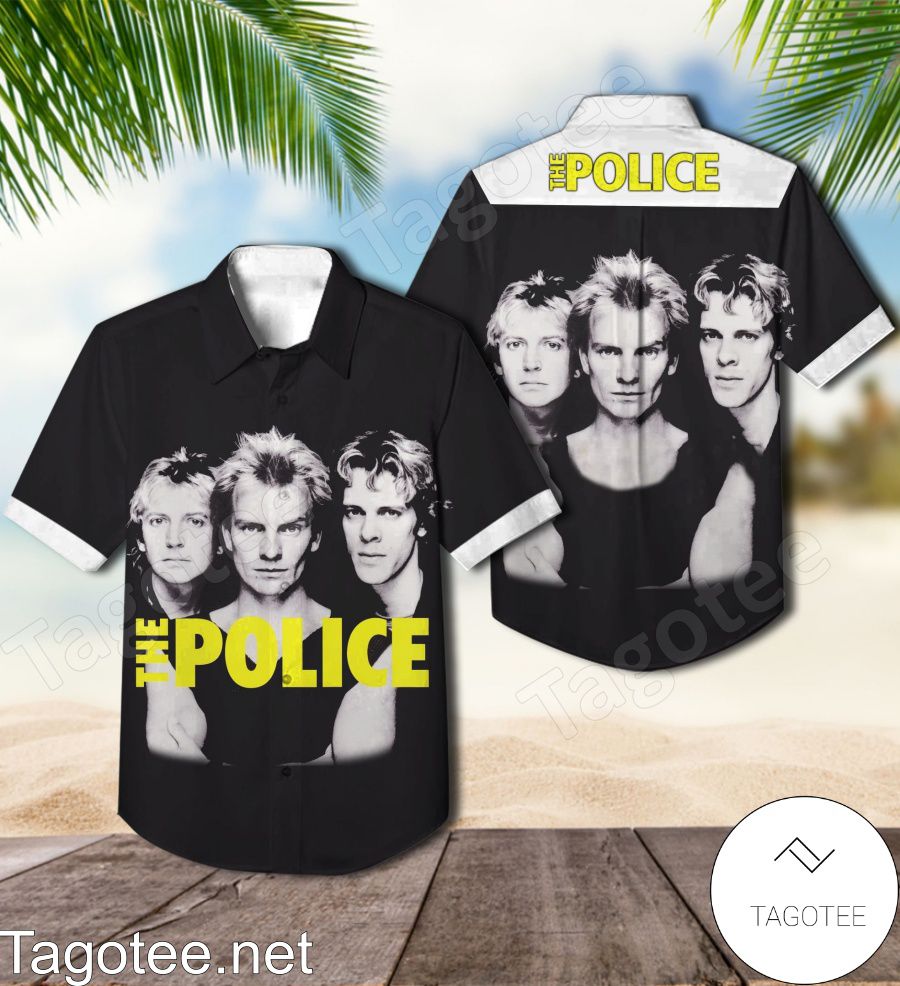 The Police Rock Band Black Hawaiian Shirt