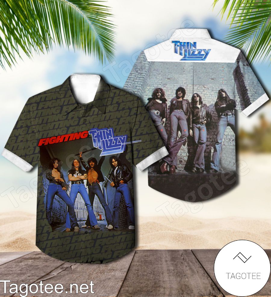Thin Lizzy Fighting Album Cover Hawaiian Shirt
