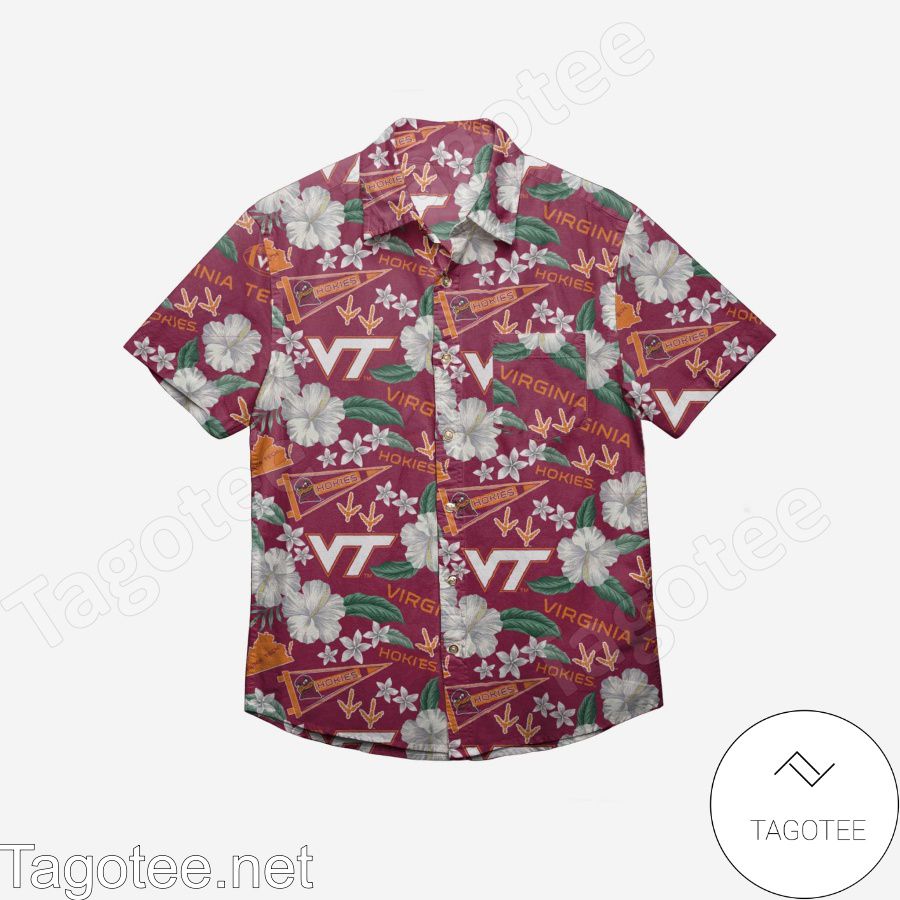 Virginia Tech Hokies City Style Hawaiian Shirt a