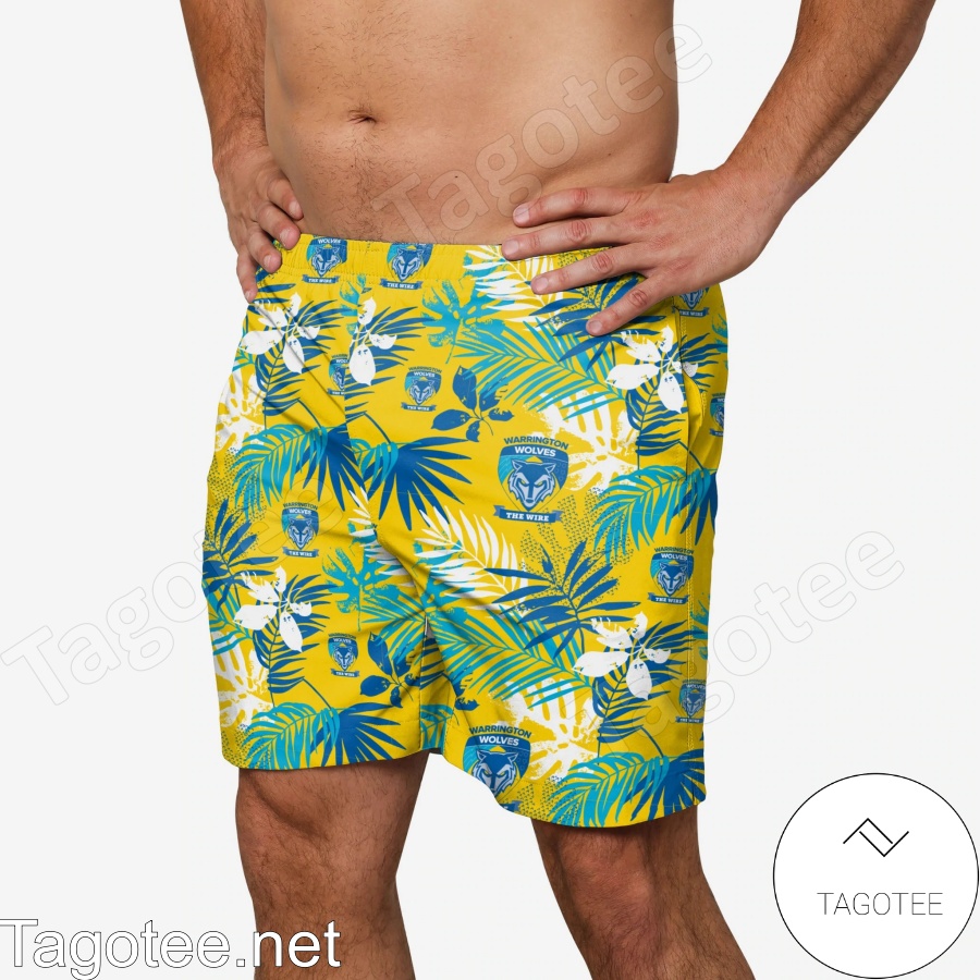 Warrington Wolves Floral c Beach Shorts